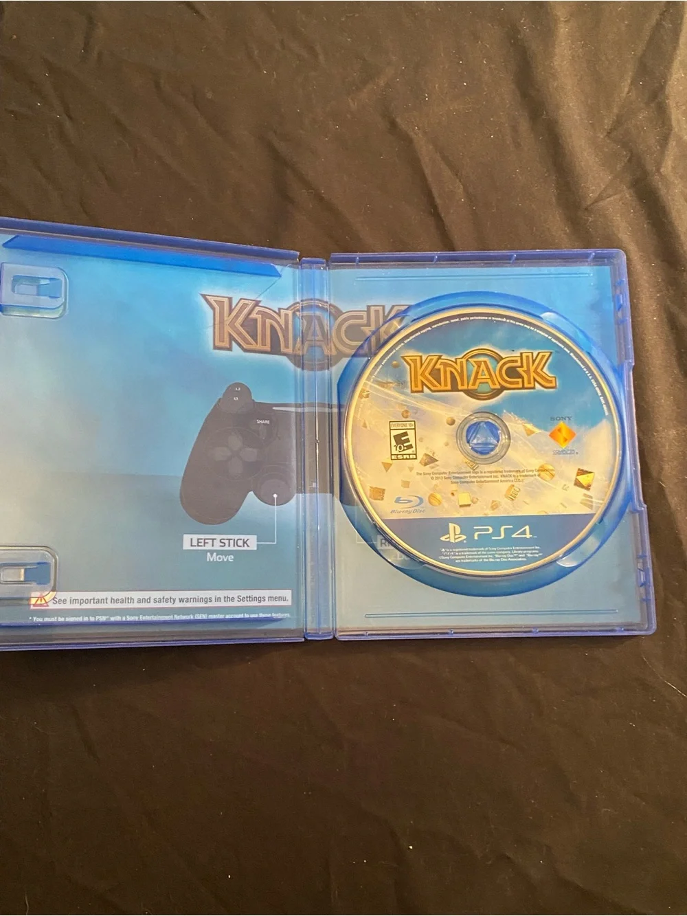 Sony PS4 Knack Video Game - Blue Case
